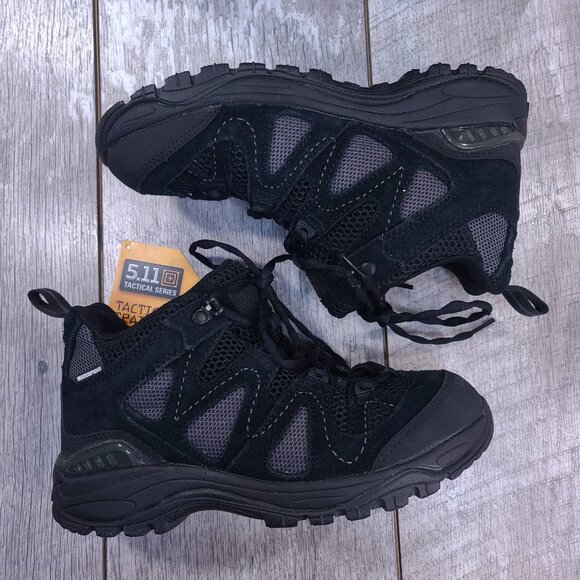 5.11 Tactical Trainer Mid Boot Mens 7 Black Waterproof Combat Lightweight - Picture 5 of 8